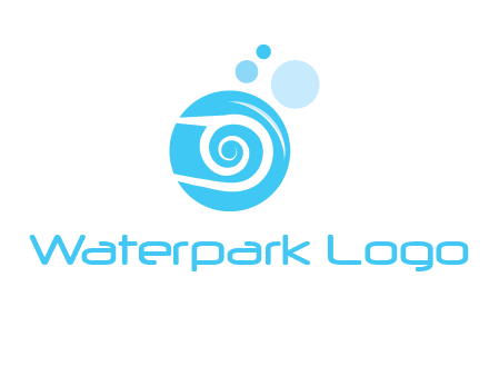 spiral in circle with bubbles cleaning logo