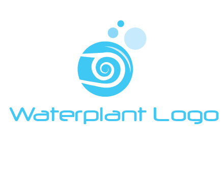 spiral in circle with bubbles cleaning logo