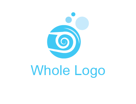 spiral in circle with bubbles cleaning logo