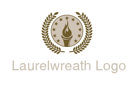torch badge with leaves around finance logo