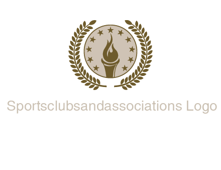 torch badge with leaves around finance logo