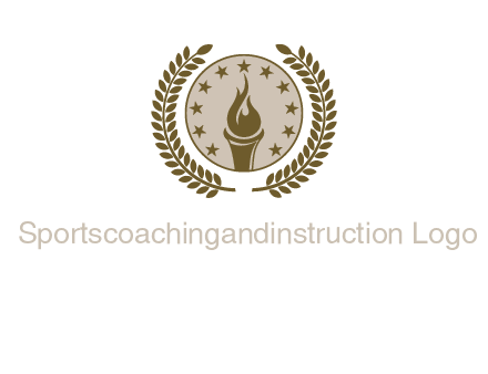 torch badge with leaves around finance logo