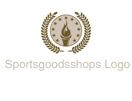 torch badge with leaves around finance logo