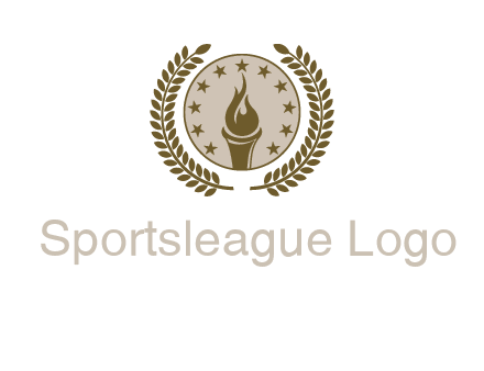 torch badge with leaves around finance logo