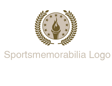 torch badge with leaves around finance logo