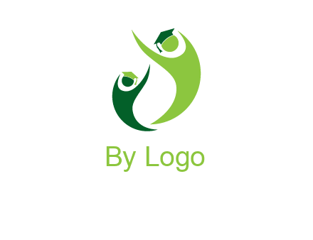 people icons wearing scholarship foundation logo