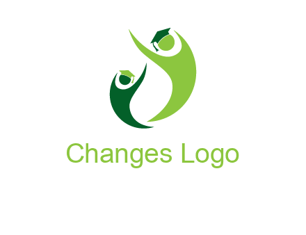 people icons wearing scholarship foundation logo
