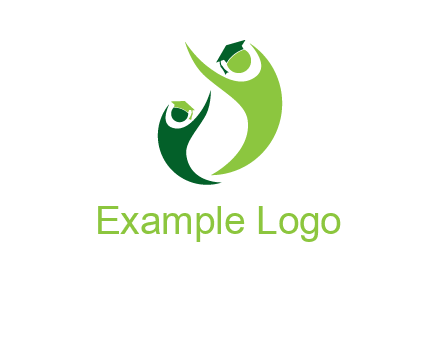people icons wearing scholarship foundation logo