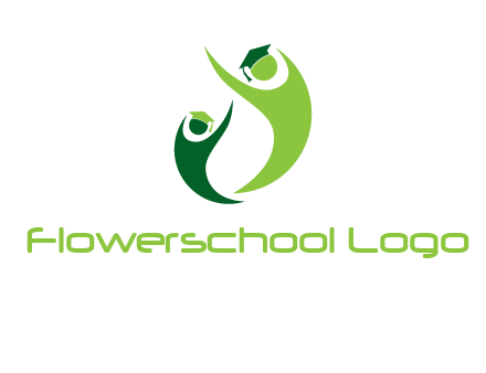 people icons wearing scholarship foundation logo