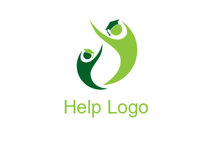 people icons wearing scholarship foundation logo