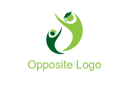 people icons wearing scholarship foundation logo