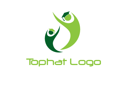 people icons wearing scholarship foundation logo