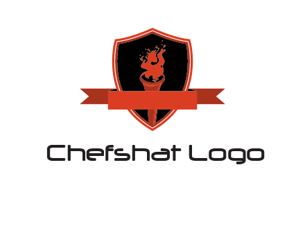 torch shield badge sports logo