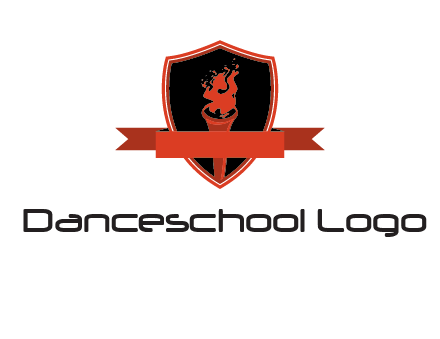 torch shield badge sports logo