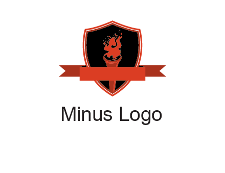 torch shield badge sports logo