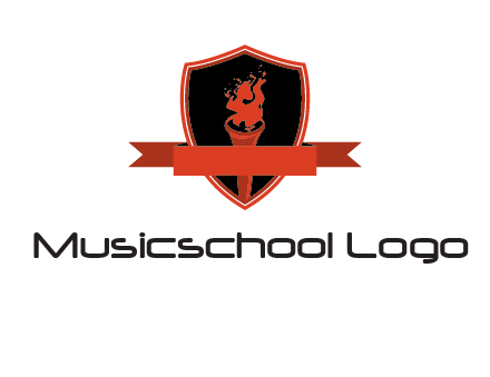 torch shield badge sports logo