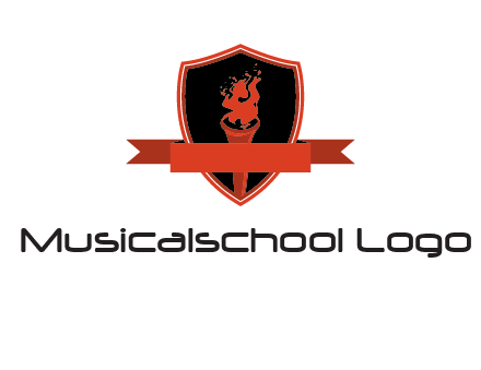 torch shield badge sports logo
