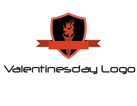 torch shield badge sports logo