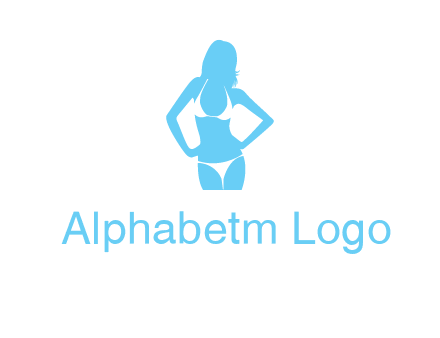 woman wearing bikini massage logo