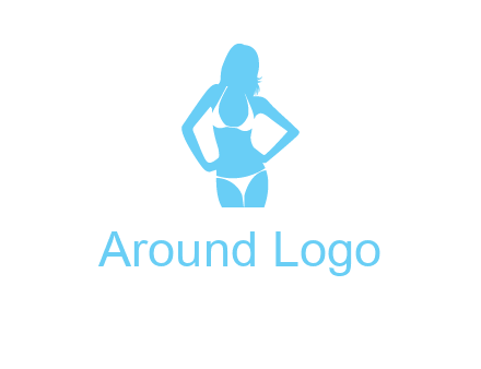 woman wearing bikini massage logo
