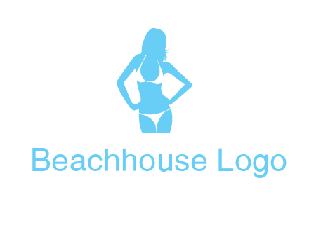 woman wearing bikini massage logo