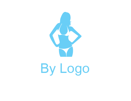 woman wearing bikini massage logo