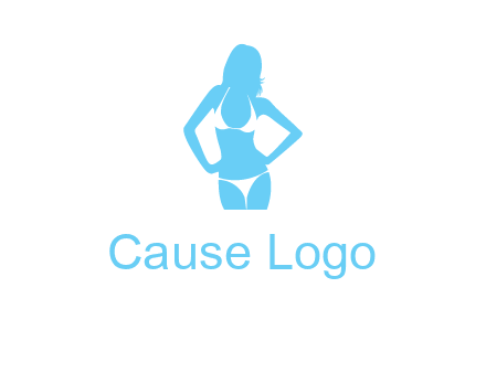 woman wearing bikini massage logo