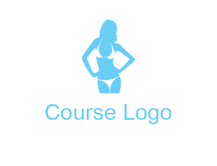 woman wearing bikini massage logo