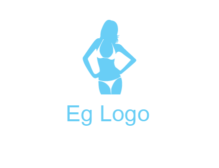 woman wearing bikini massage logo