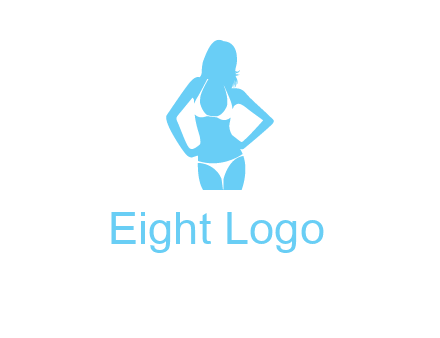 woman wearing bikini massage logo