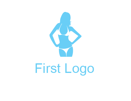 woman wearing bikini massage logo