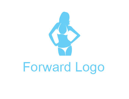 woman wearing bikini massage logo