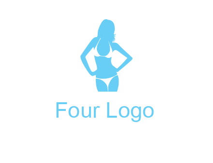 woman wearing bikini massage logo
