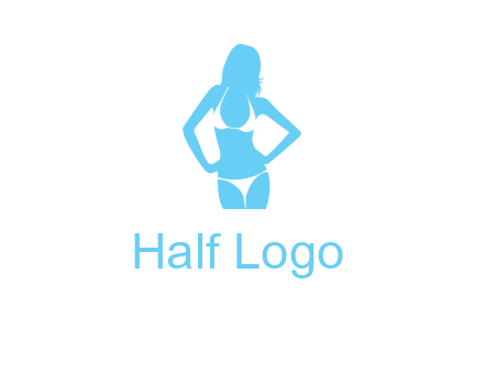 woman wearing bikini massage logo