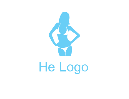 woman wearing bikini massage logo