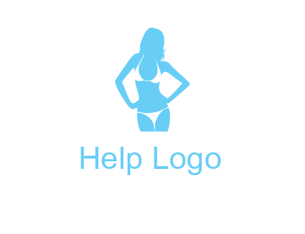woman wearing bikini massage logo