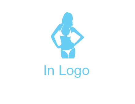 woman wearing bikini massage logo