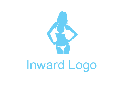 woman wearing bikini massage logo