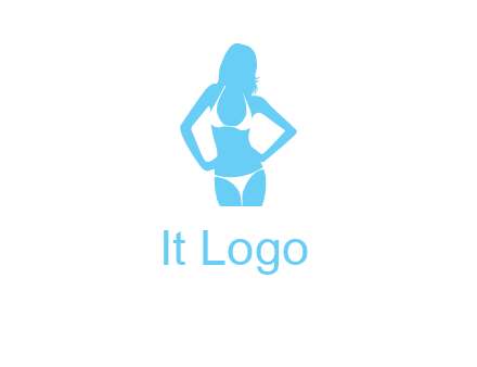 woman wearing bikini massage logo