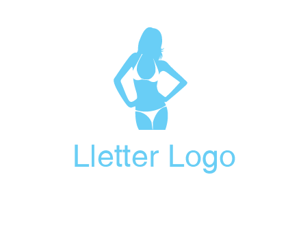 woman wearing bikini massage logo