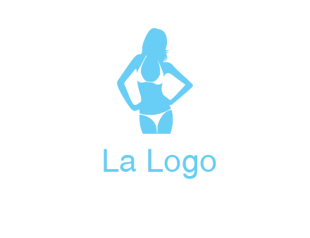 woman wearing bikini massage logo