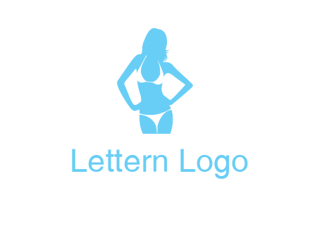 woman wearing bikini massage logo