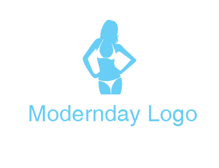 woman wearing bikini massage logo