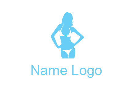 woman wearing bikini massage logo