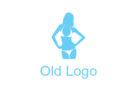 woman wearing bikini massage logo