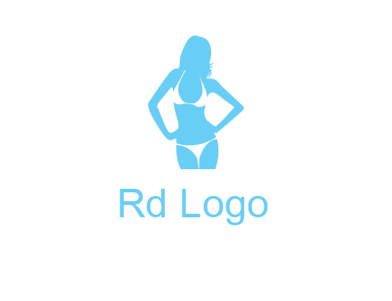 woman wearing bikini massage logo