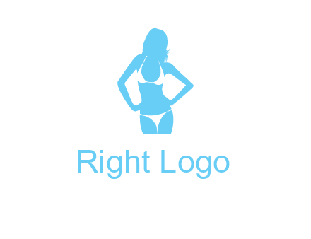 woman wearing bikini massage logo