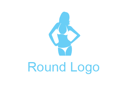 woman wearing bikini massage logo