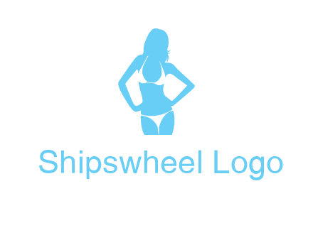 woman wearing bikini massage logo