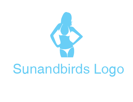 woman wearing bikini massage logo